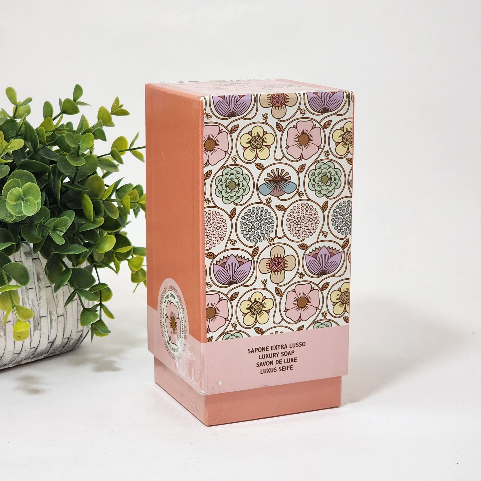 Pink Clay with Shea Butter Soap Bar 4 x 4 oz Each Sealed Saponerie Mario Fissi