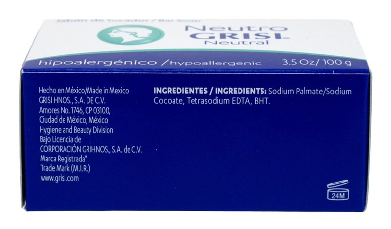 Grisi Bar Soap Neutral Hypoallergenic 3.5 Ounce