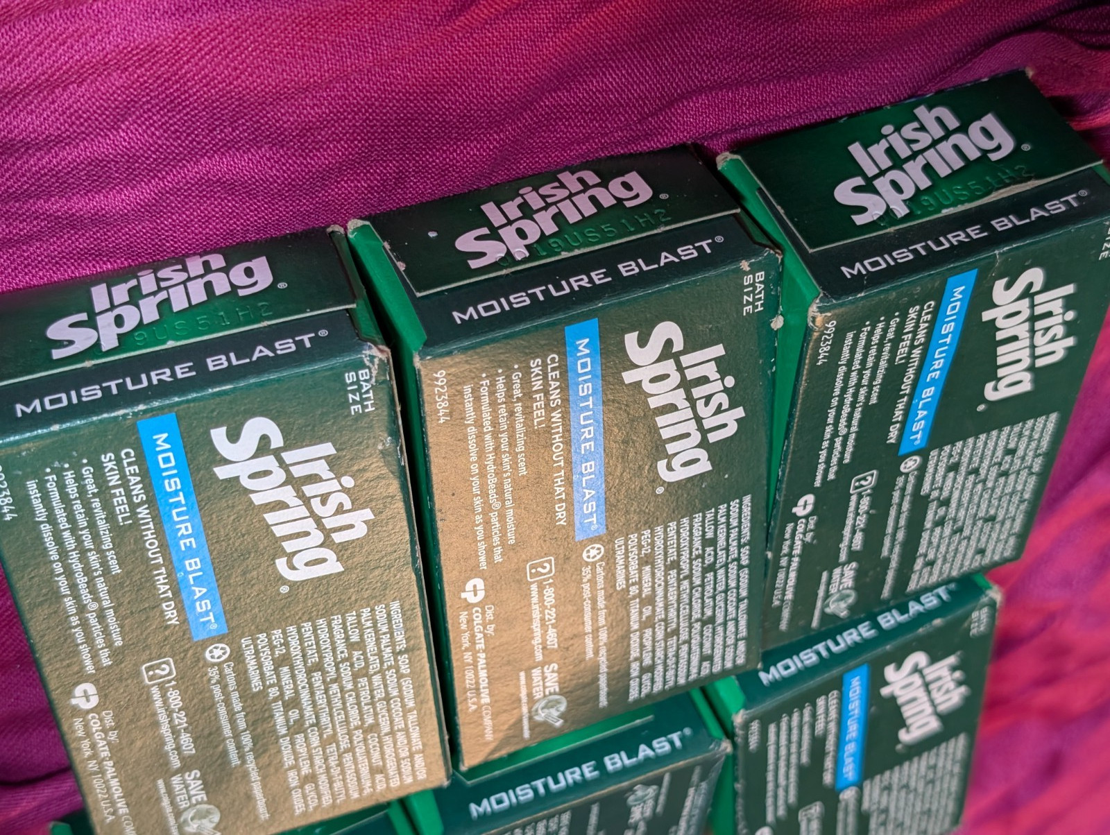 Lot of 6 Vintage Irish Spring Moisture Blast Deodorant 3.7 oz Soap bars – Rare