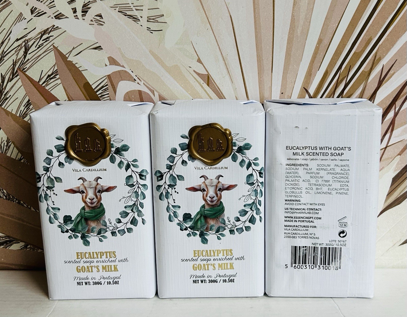 3-Pack Vila Cardillium ~ Eucalyptus Scented Bar Soap with Goat’s Milk 10.5 oz