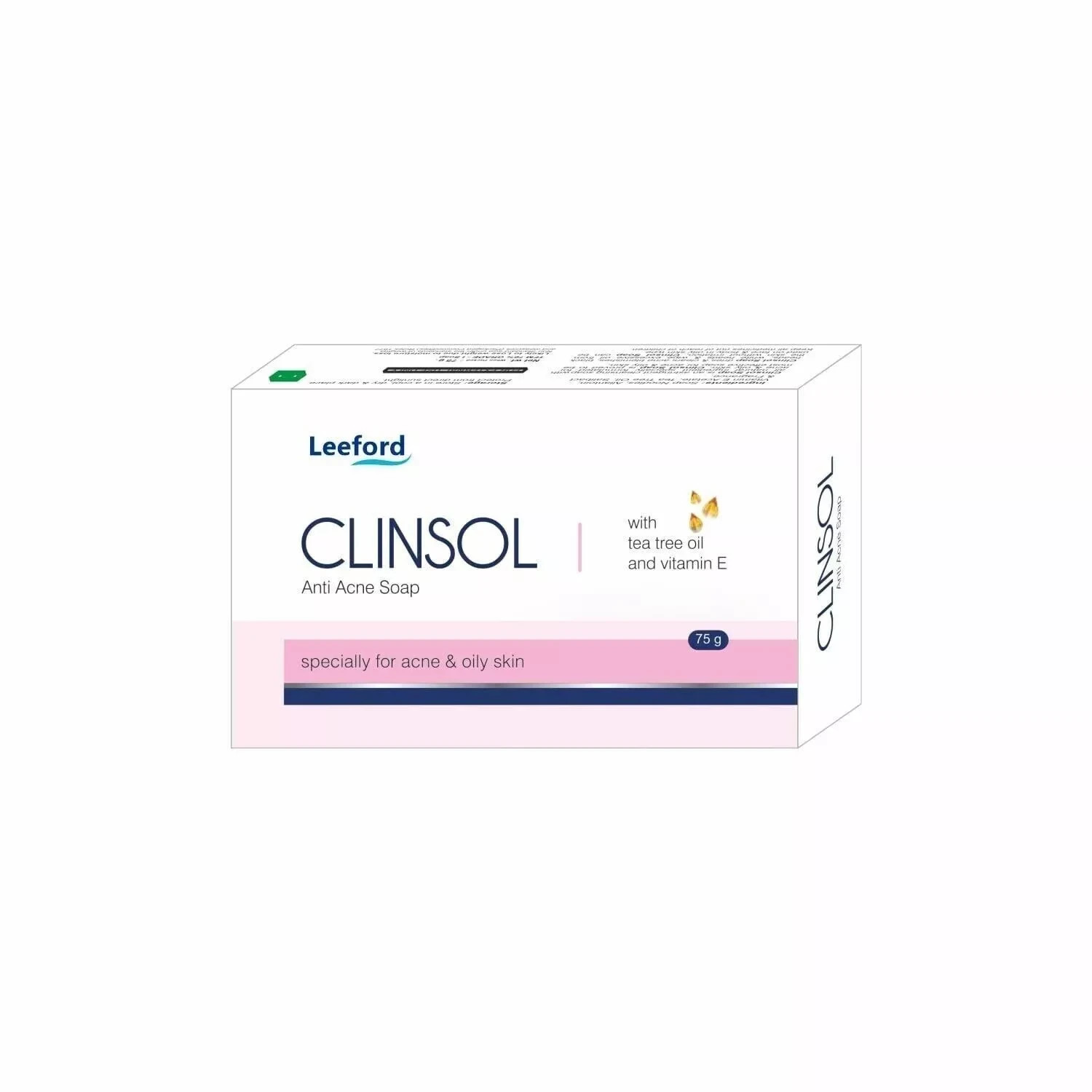 CLINSOL SOAP PACK OF 5 (75G EACH) BEST FOR ACNE & OILY SKIN ENRICHED TEA TREE