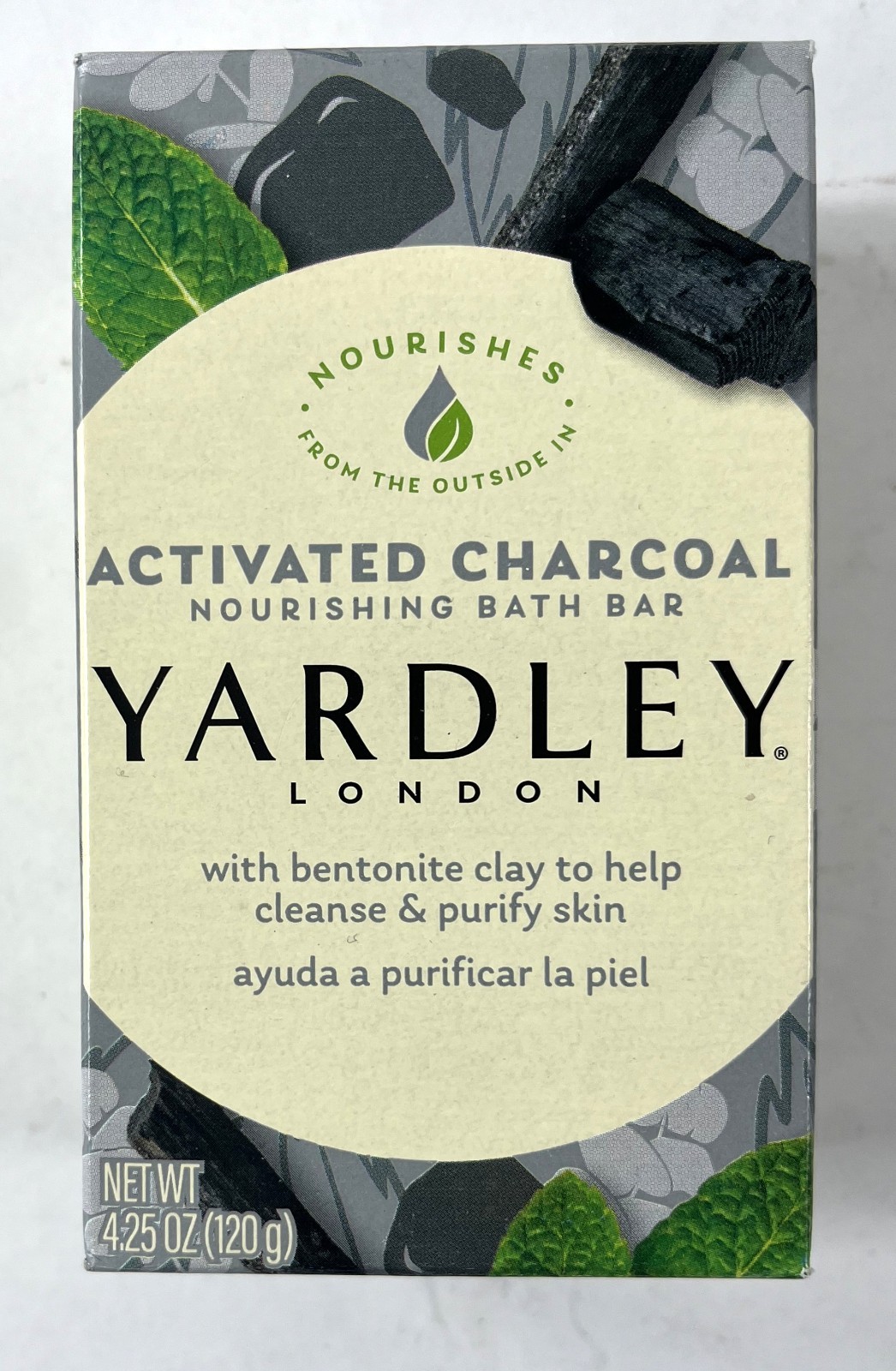 Yardley of London Activated Charcoal Bar Soap Deep Cleansing Bath Soap 4.25oz