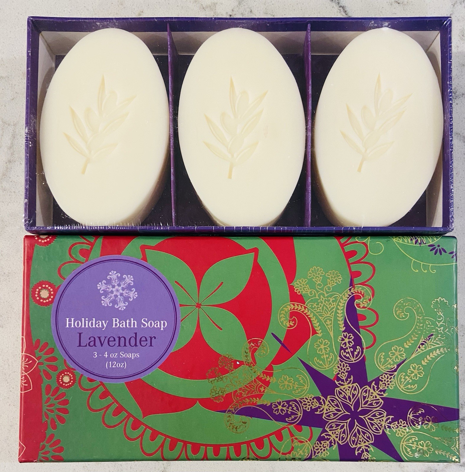 NEW IN BOX ~ NATURES PARTNERS 3 – 4 OZ LAVENDER BATH SOAPS