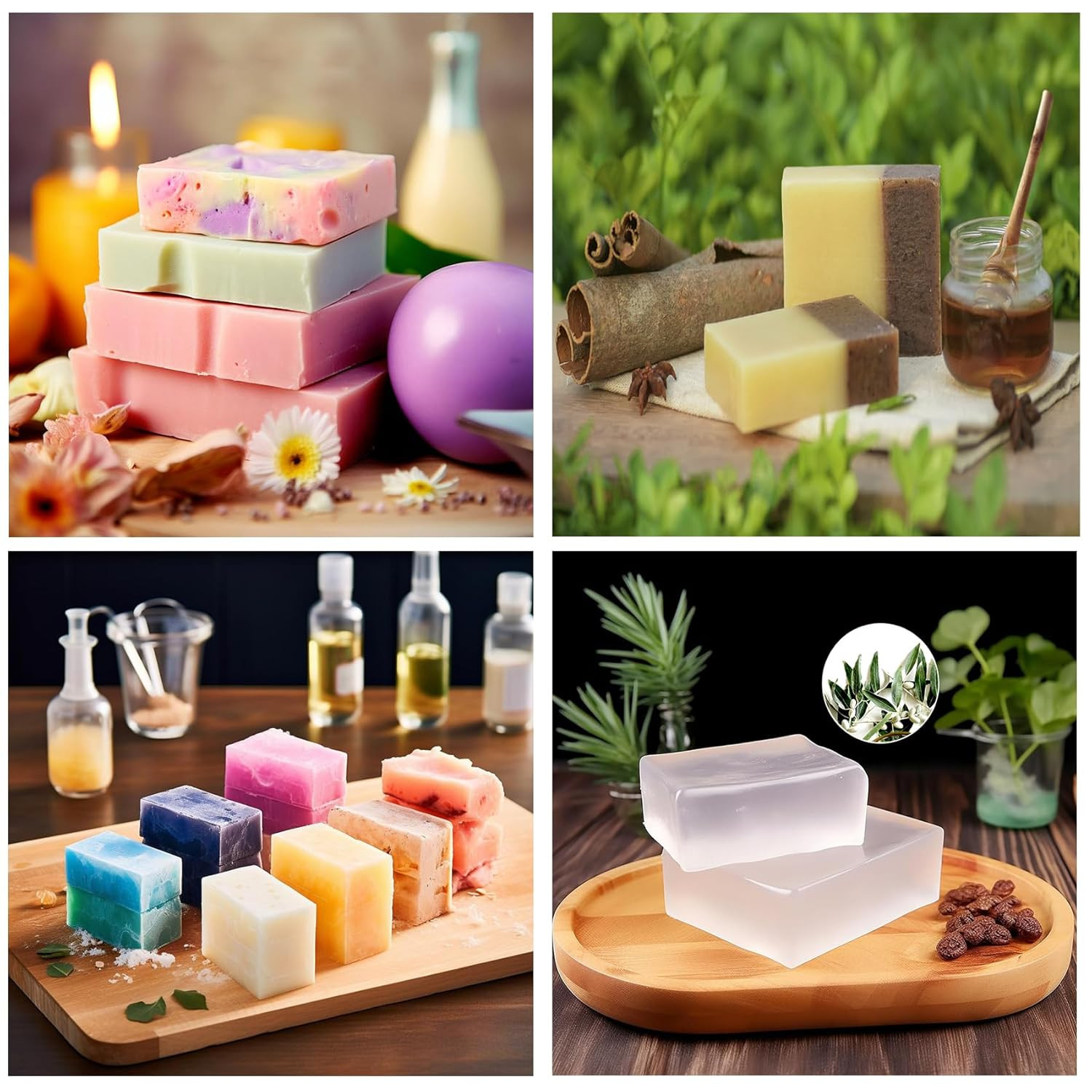 2LB Unscented Glycerin Soap Base DIY Handmade Soap Moisturizing Melt and Pour So