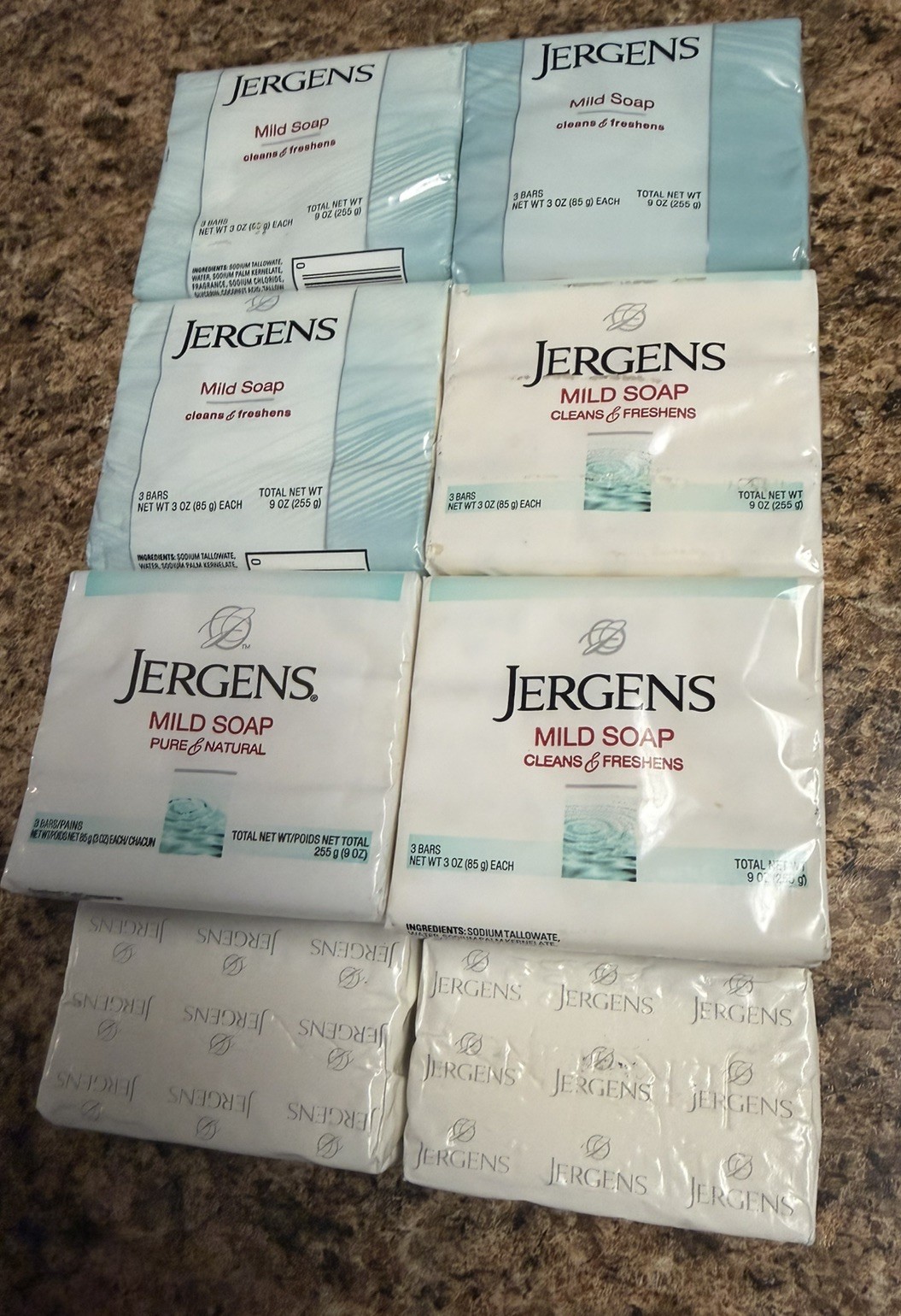 Jergens Mild Soap 3.5oz Bath Bar Soap (20 Bars Total) New Discontinued