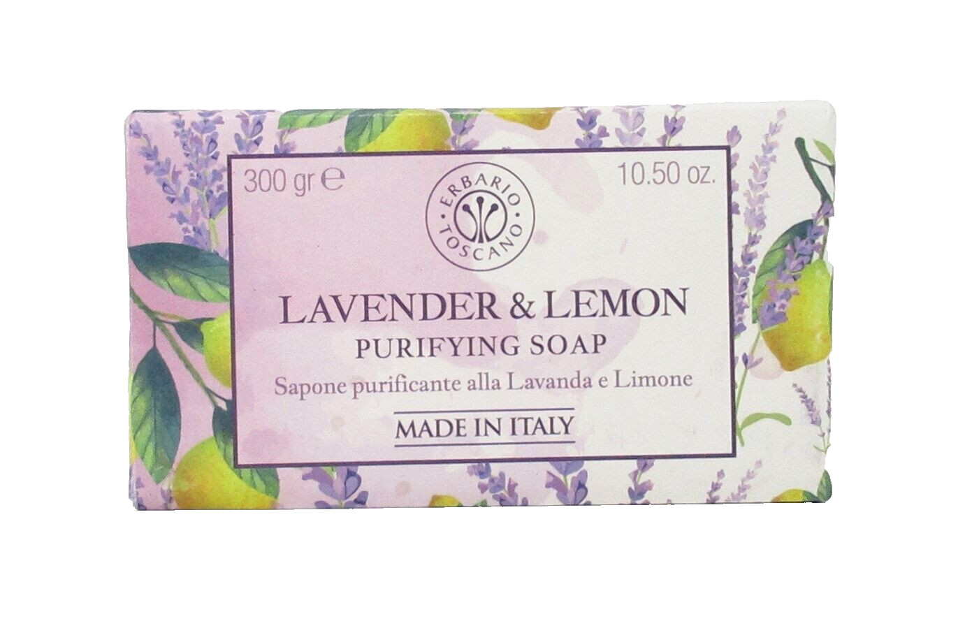 Italian Luxury Vegetable Bath Bar Soap Lavender & Lemon Scented large 10.5oz