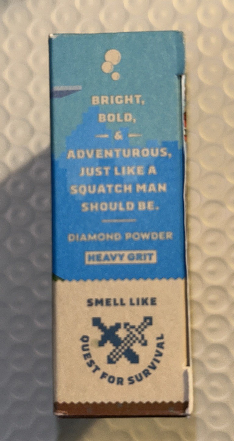 Dr. Squatch Limited Edition MINECRAFT Diamond Scrub Soap Heavy Grit 5oz