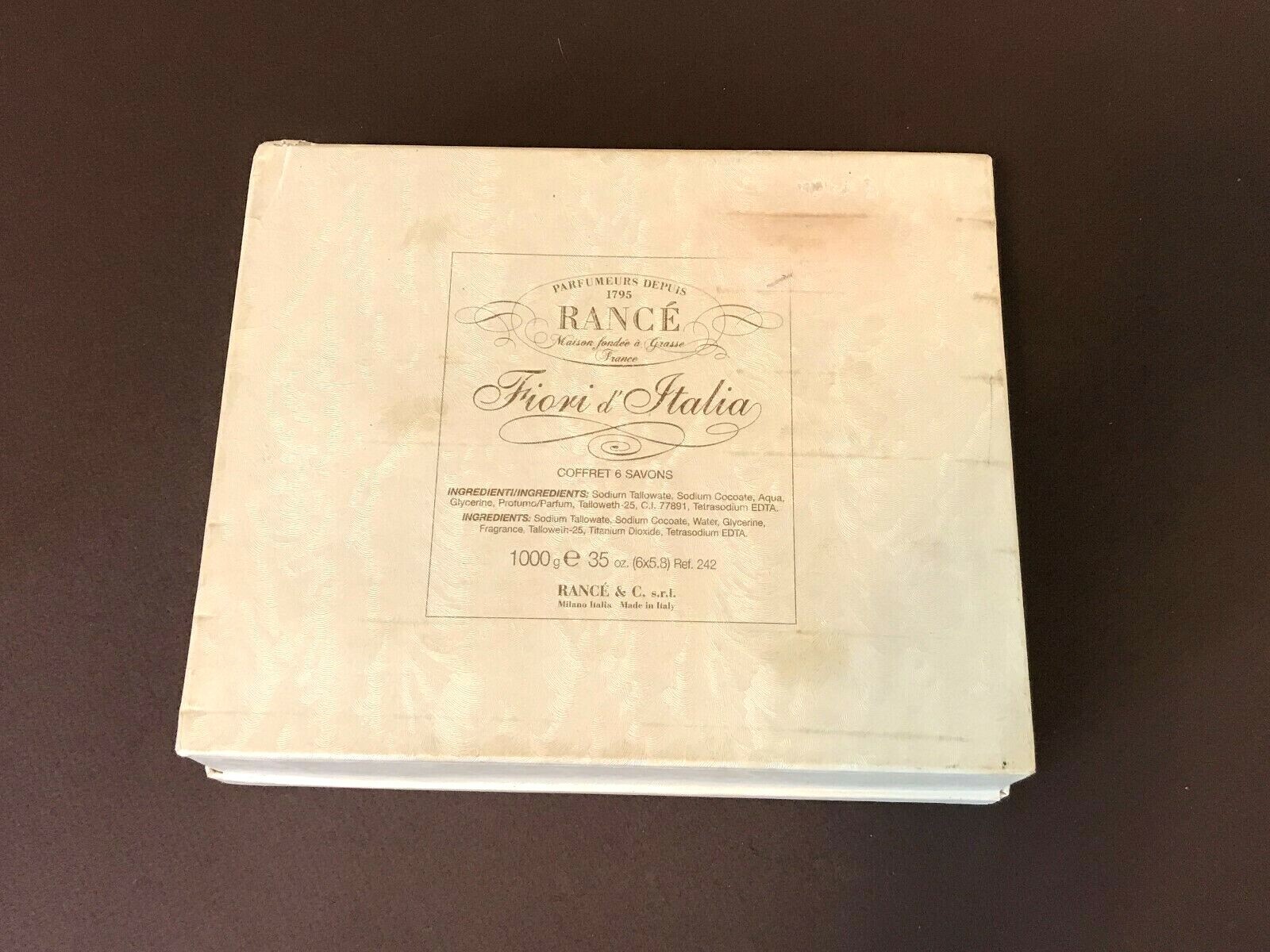 Neiman Marcus Flori D’ Italia Rance Hand Soap 4 Cakes Total WT 23.72oz NIB