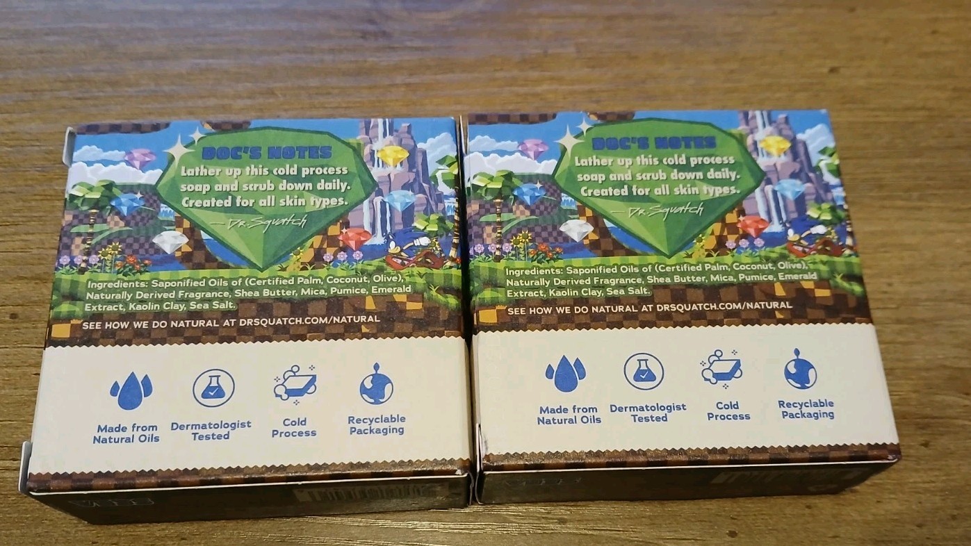 Dr Squatch Sonic Speed Limited Edition Bar Soap 2 Pack Bundle New 🔥