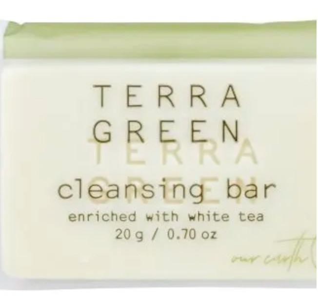 Lot of 100 Terra Green White Tea Soap Cleansing Bars 0.72 oz Hotel Travel Size