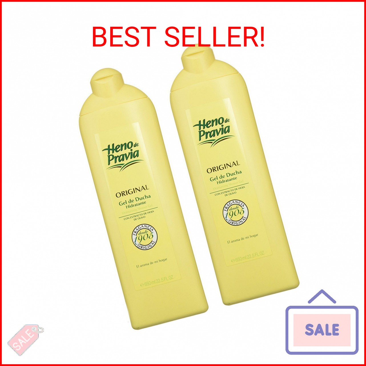 Heno de Pravia Shower Gel 22.5 Oz. 2-PACK Original
