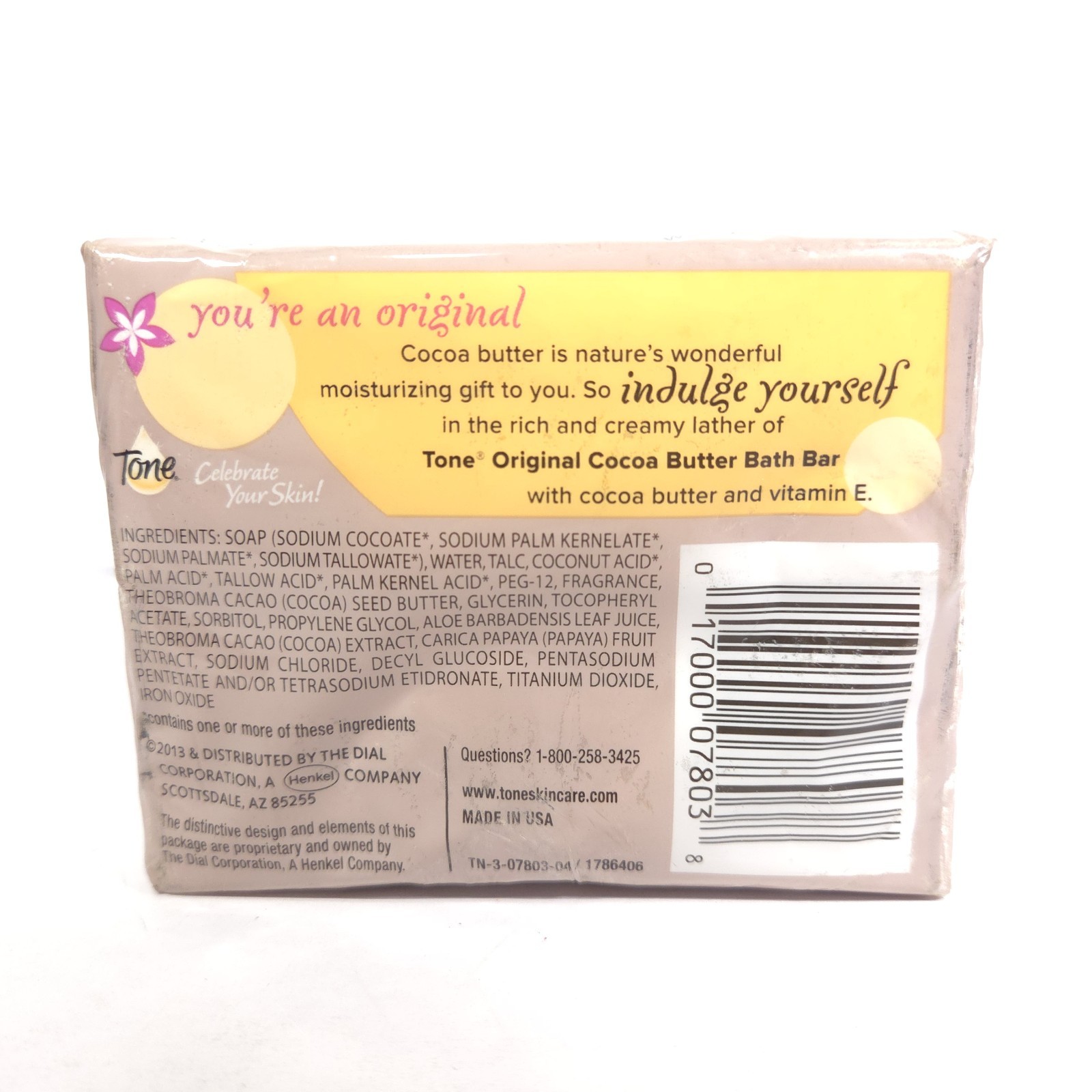 Tone Original Cocoa Butter 6 Pack Bar Soap NEW Factory Sealed 4.25 oz bars