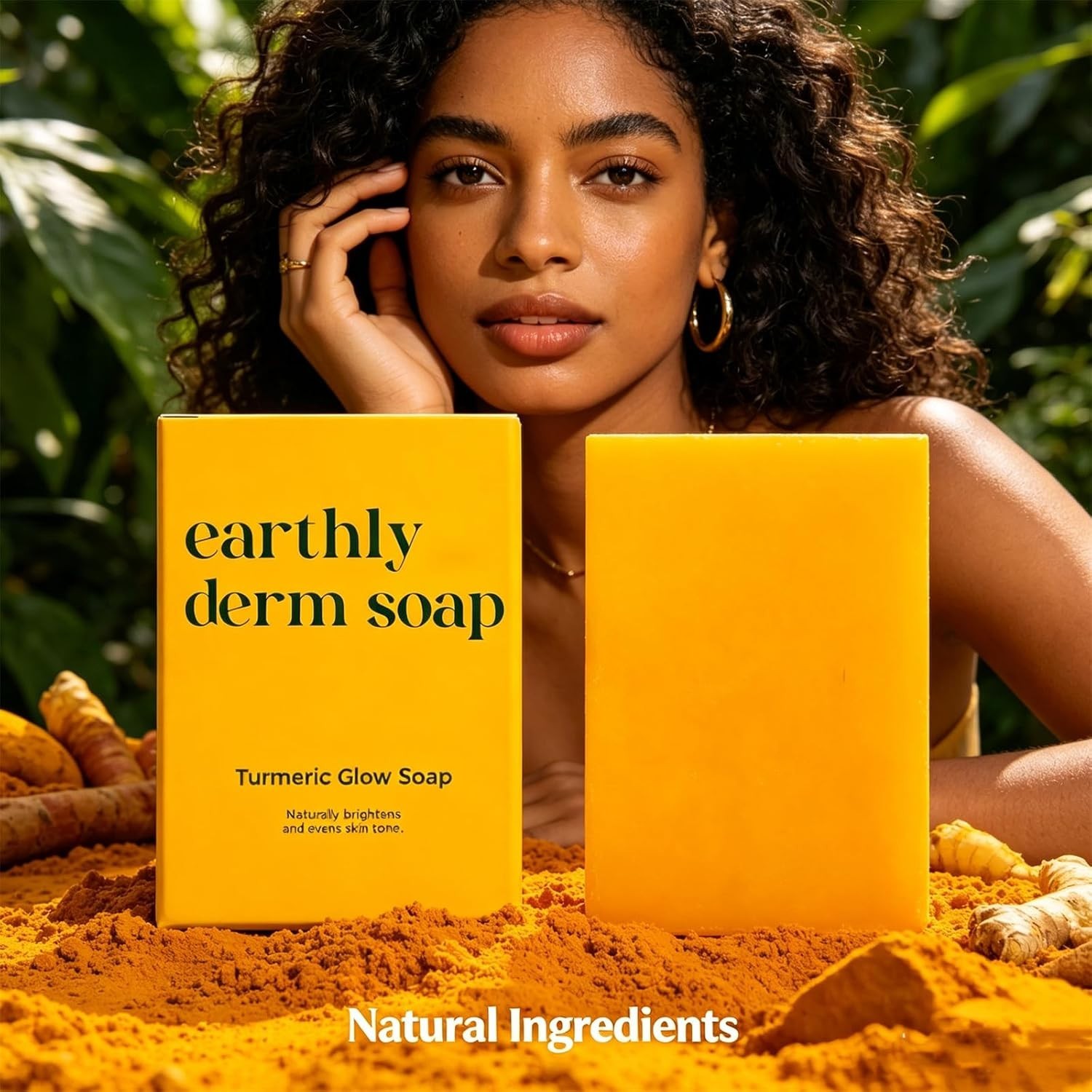 Turmeric Glow Soap, Natural Handmade Bar, Gentle Cleansing and Moisturizing, for