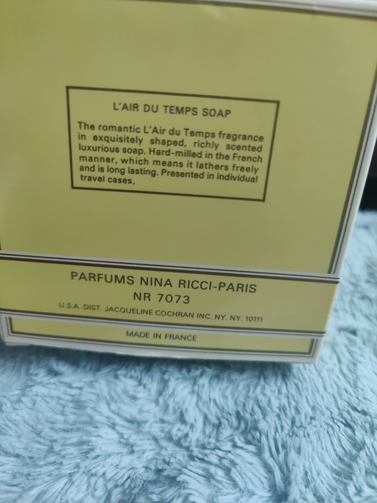 NIB Vintage Nina Ricci L’Air du Temps Soap 100g + 1/3 oz Eau De Parfum NEW