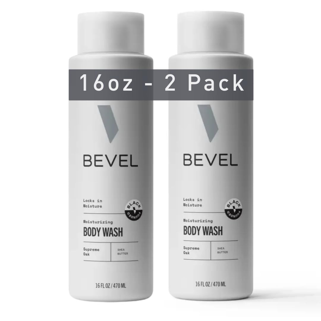 Bevel Moisturizing Body Wash for Men – Supreme 32 Fl Oz (Pack of 1), Black