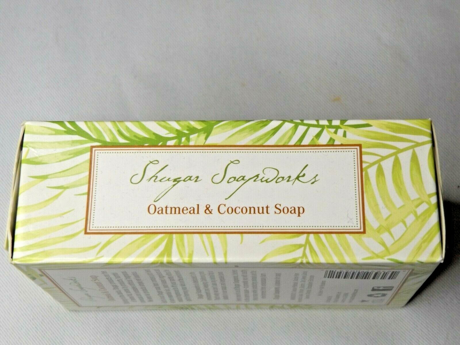 USA MADE Shugar Soapworks 6.25oz Oatmeal and Coconut Vegan Soap Bar NIB