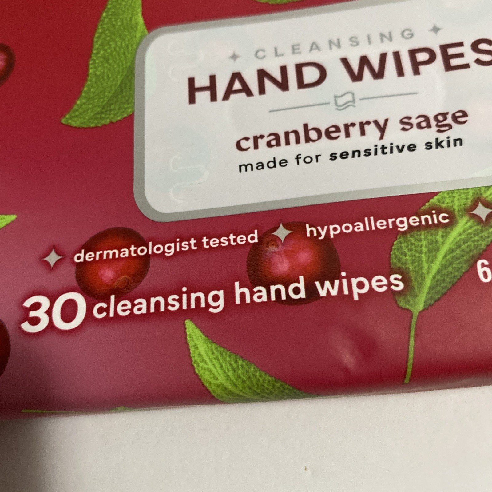 Ashley Belle Hand Wipes Cranberry Sage 30 Pcs