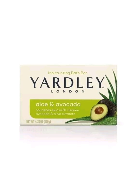 (2) Bars 💚Yardley Soap Aloe & Avocado 4.25oz Sealed!