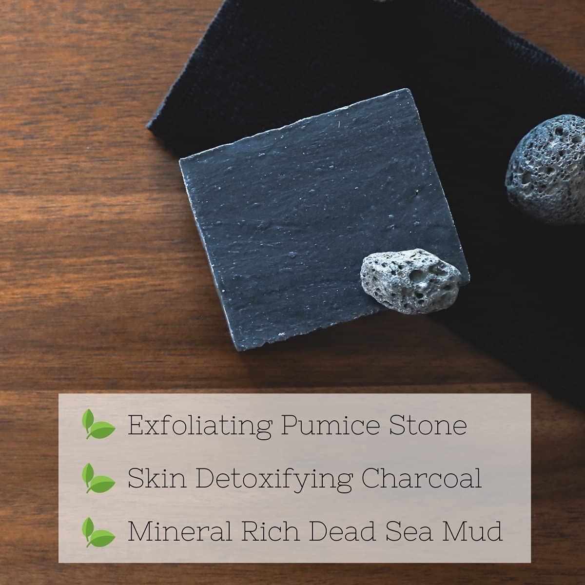 Natural Dead Sea Mud & Charcoal Soap – 2 Bar Pack for Deep Cleansing Skincare