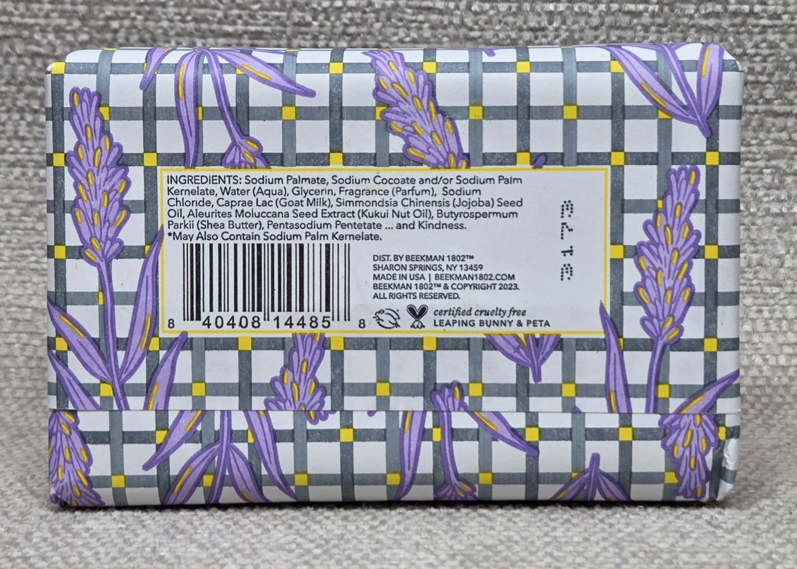 Beekman 1802 Lavender Goat Milk 9 oz. Bar of Soap Botanical Oils & Extracts New