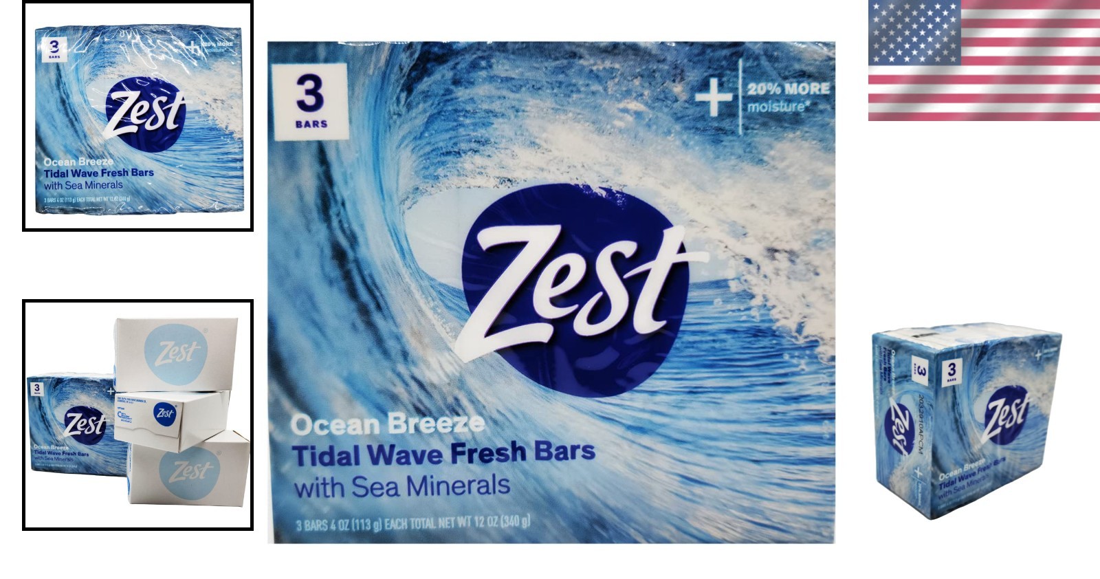 Ocean Breeze Bar Soap Trio – 12 oz, Gentle Smoothening for All Skin Types