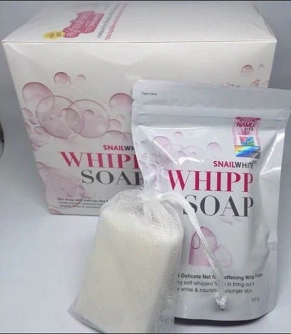 4x Snail White Whipp Soap Bar Foam with Delicate Softening White Namu Life 100g