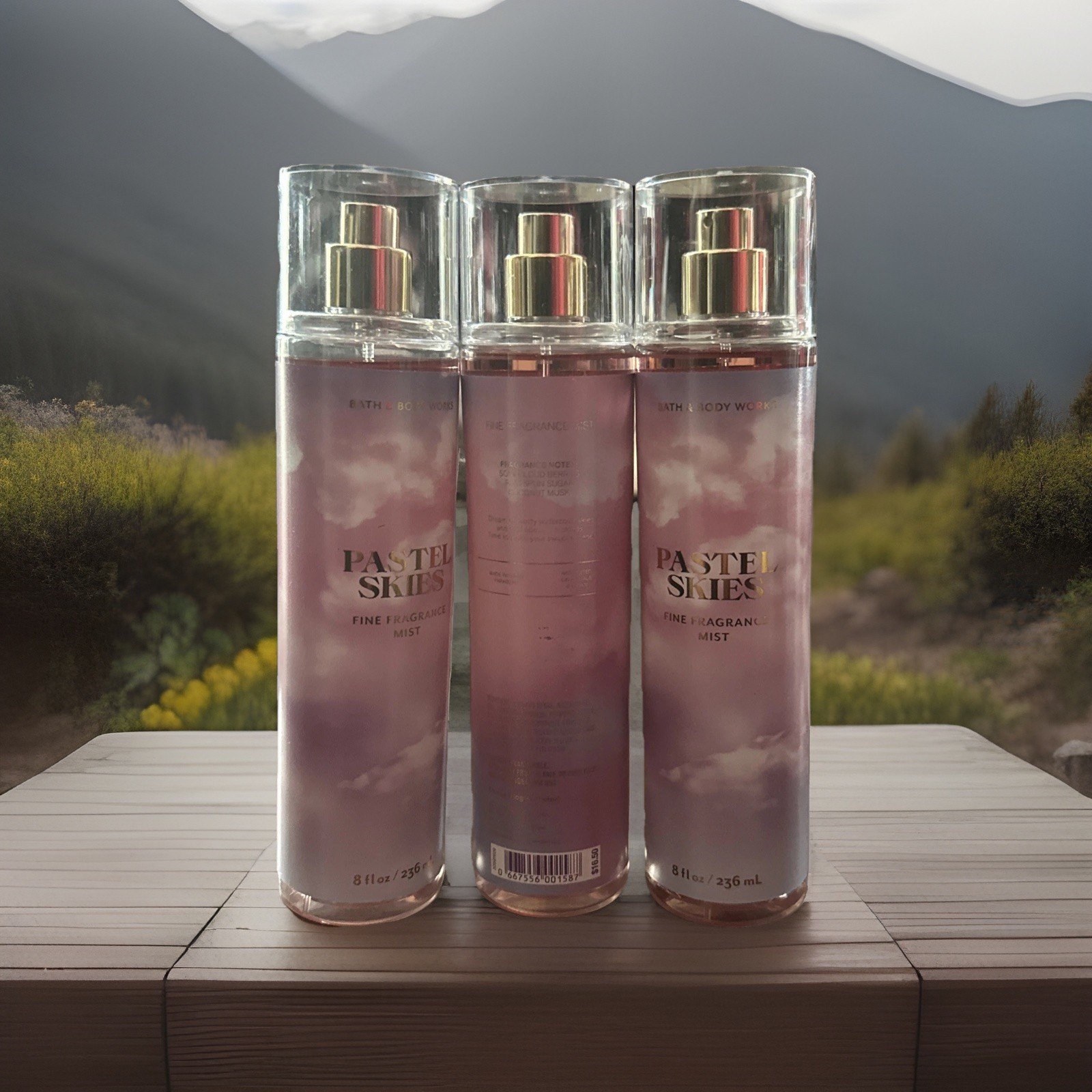Bundle Of 3 Bath Body Works Pastel Skies Fine Fragrance Mist