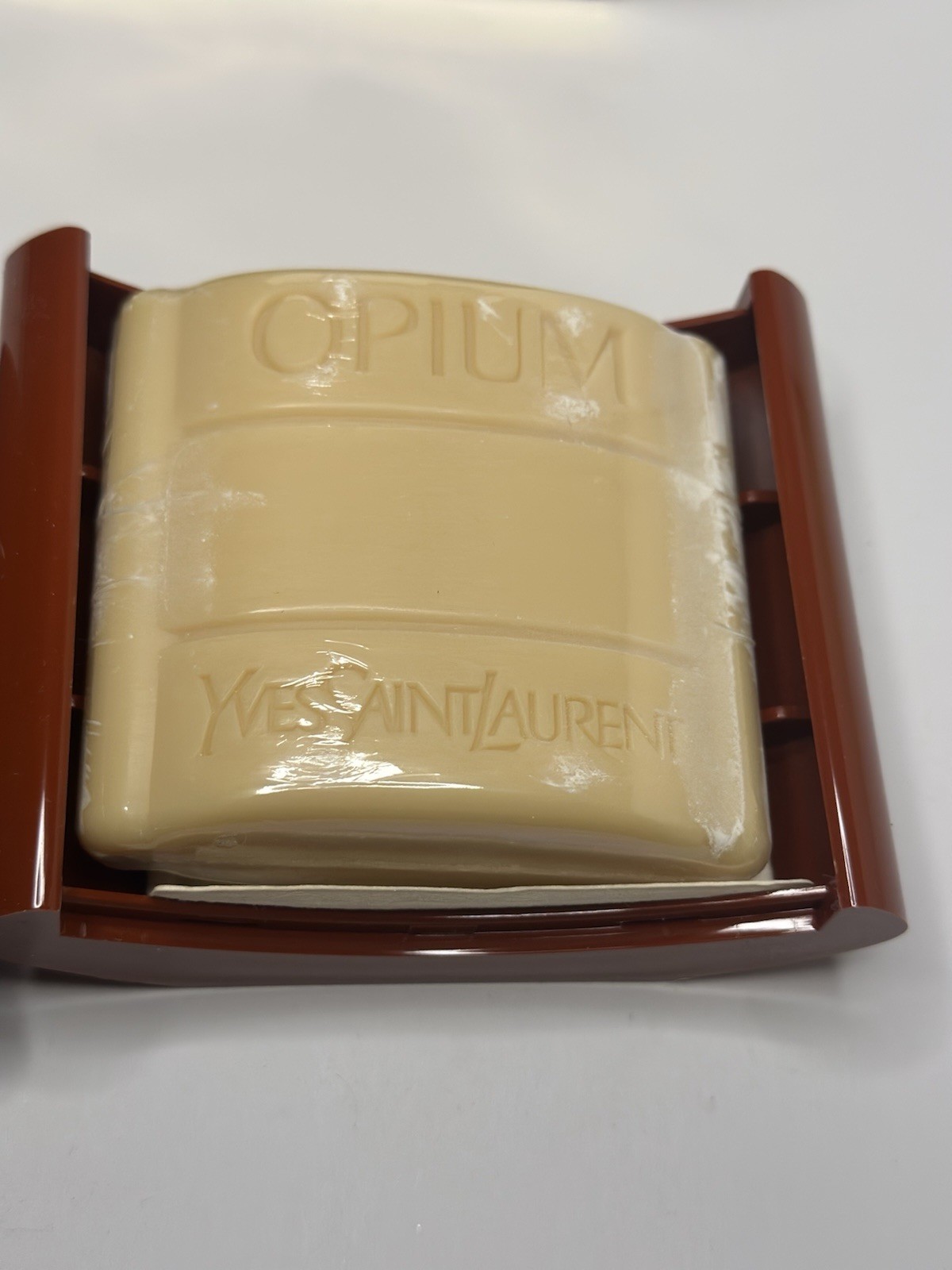 VTG OPIUM Yves Saint Laurent Soap 3.5 oz SEALED In Refillable Case Box