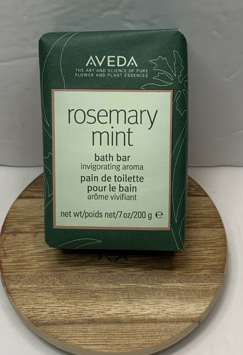 AVEDA Rosemary Vegan Soap Mint Bath Bar 7oz 200ml Full Size Bar New