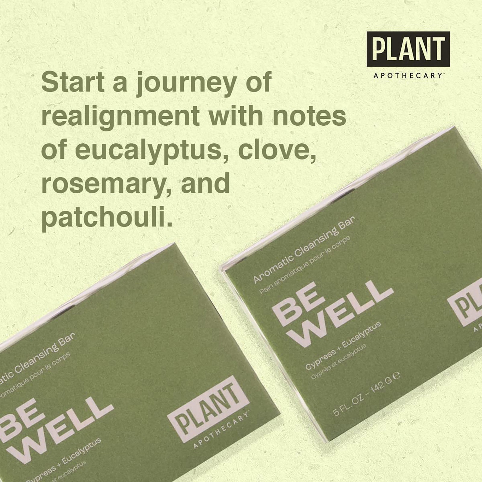 2 Pack Be Well by Plant Apothecary for Unisex – 5 oz Soap