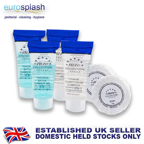 Moisturising Cond. Shampoo +Shower Gel Tubes+ Cleansing Soap 20ML-75pk Euro