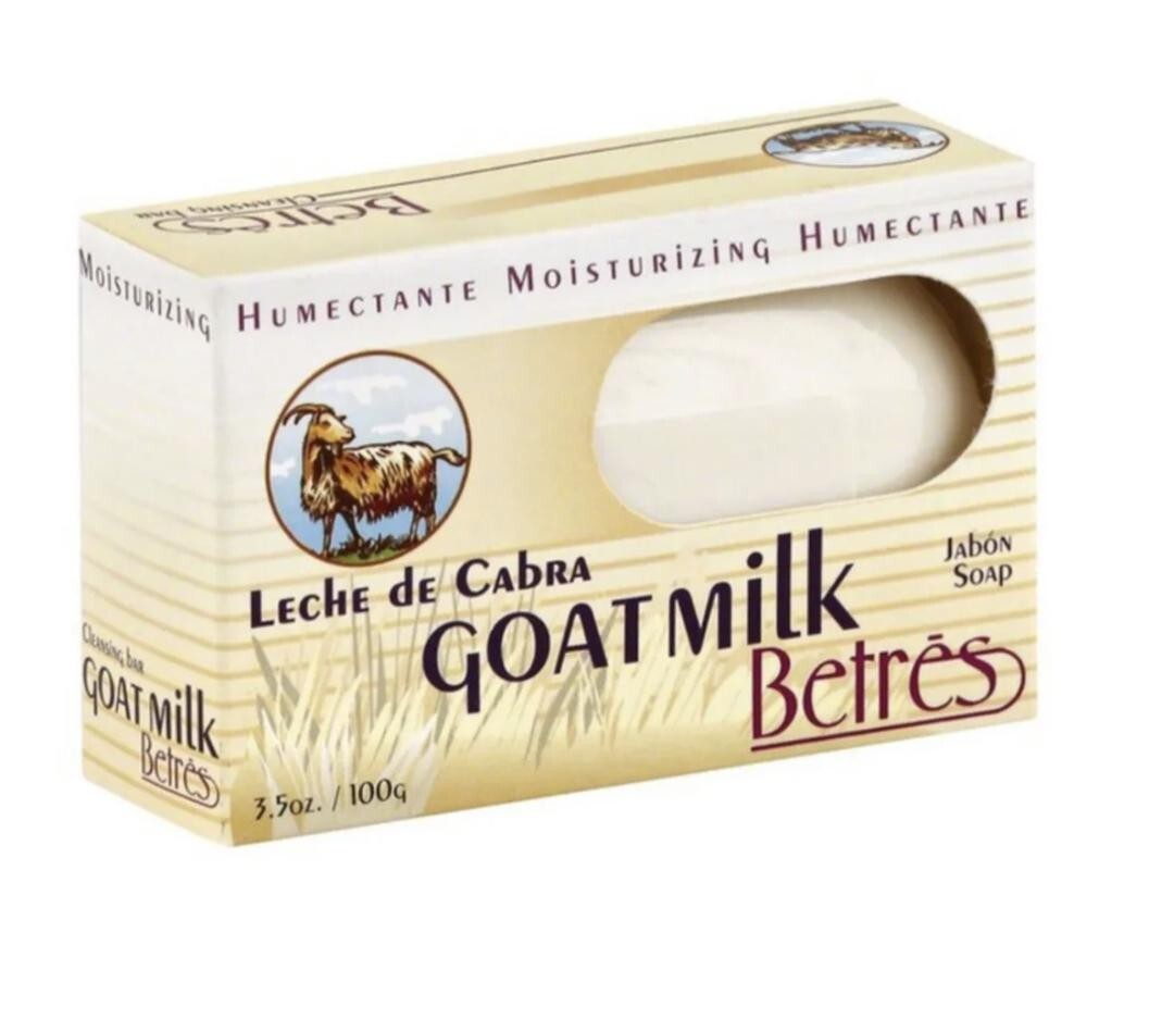Betres Goat Milk Cleansing Bar Soap/Jabon Leche de Cabra,(3-Pack)3.5 oz.