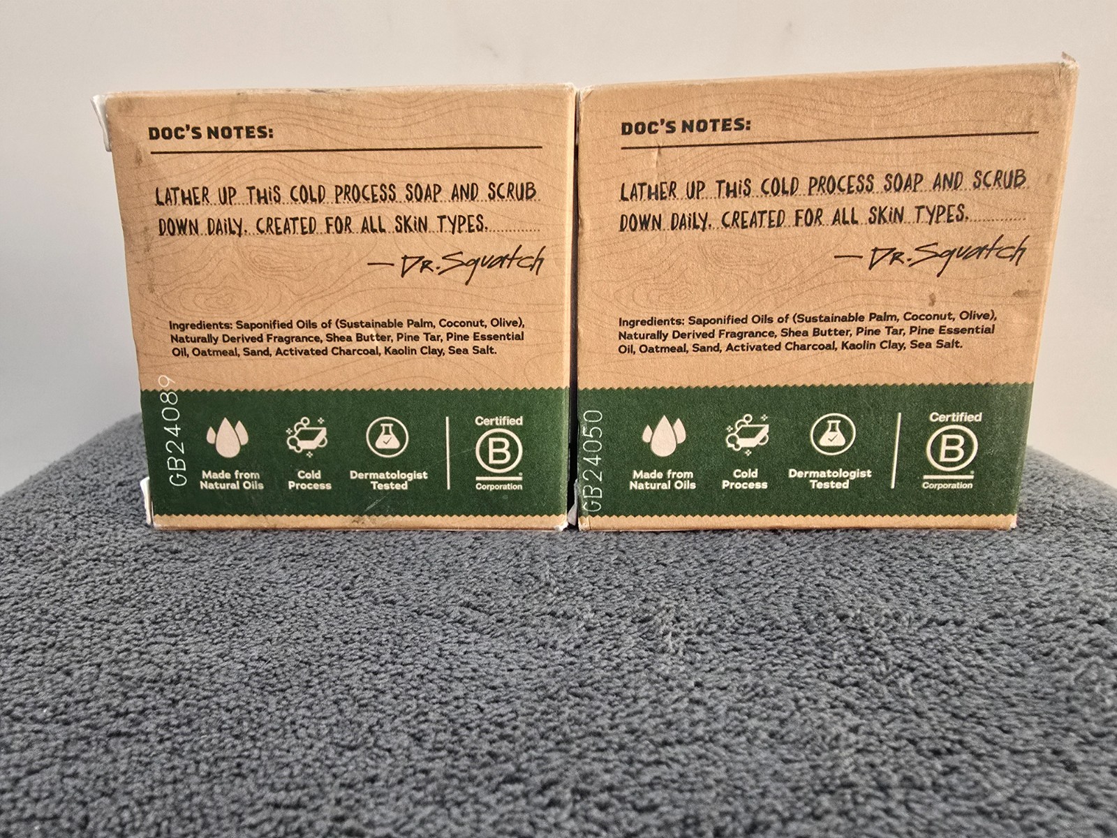 (2) Dr. Squatch Pine Tar ~ Heavy Grit Bar Soap , 5 ounces