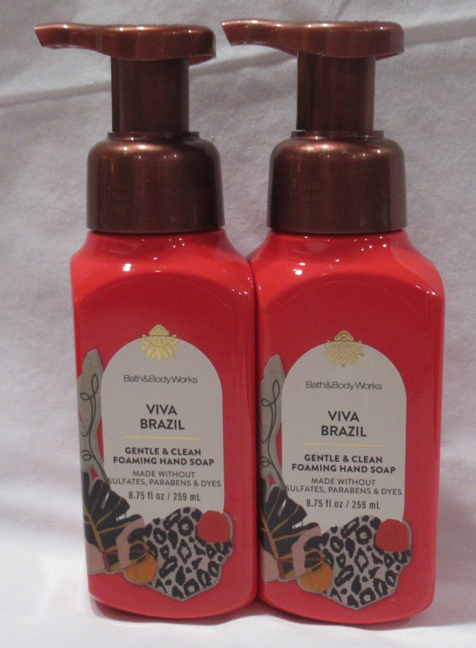 Bath & Body Works Gentle & Clean Foaming Hand Soap Lot Set of 2 VIVA BRAZIL
