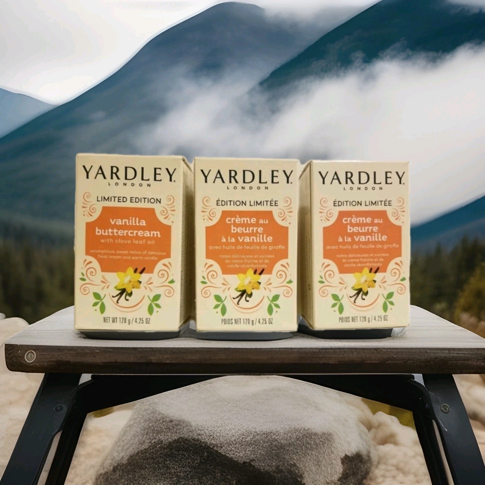 🧡(3) Yardley London Vanilla Buttercream Limited Edition 4.25oz-bar soaps🧡