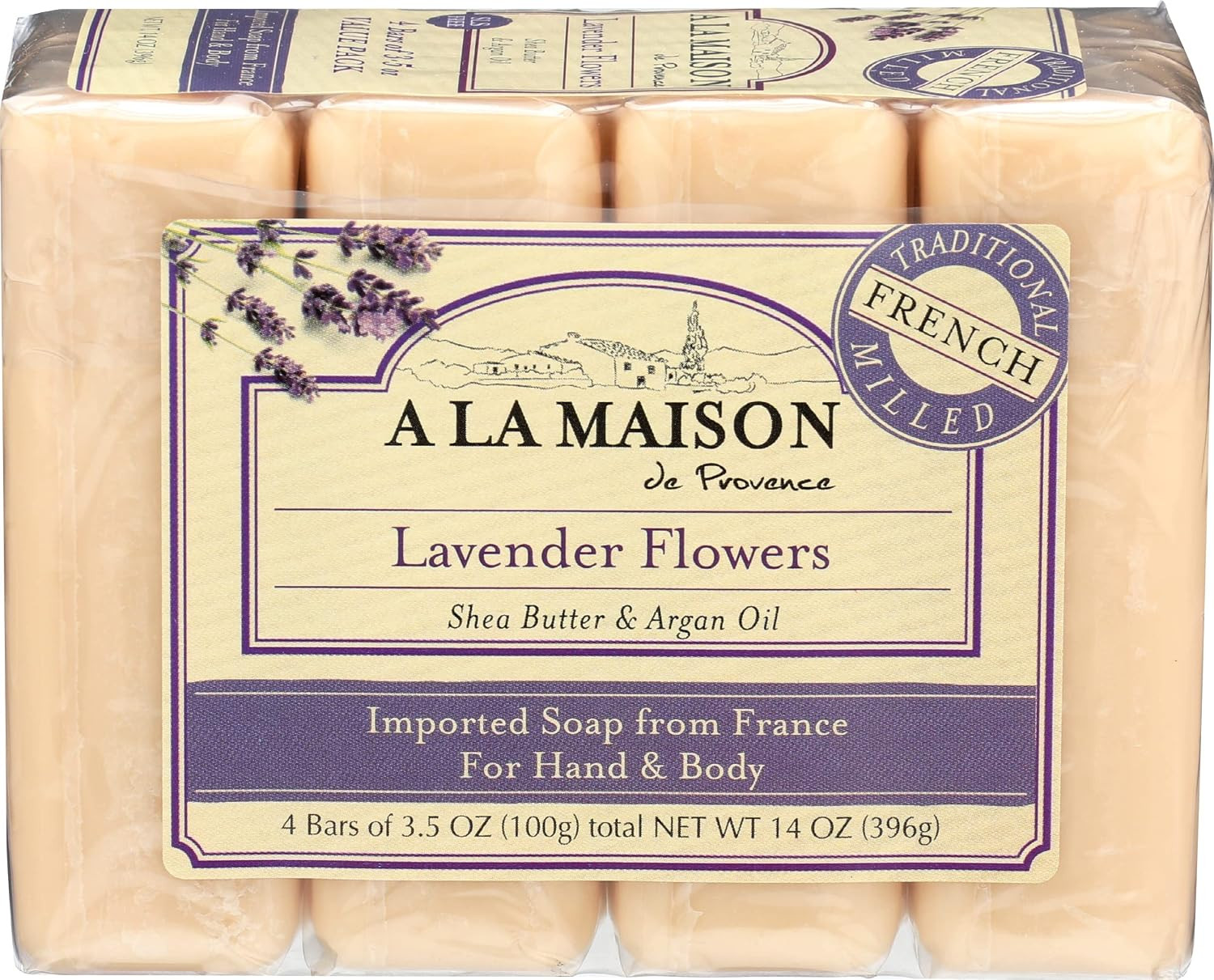 Lavender Flower Bar Soap – Triple French Milled Natural Moisturizing Hand Soap B