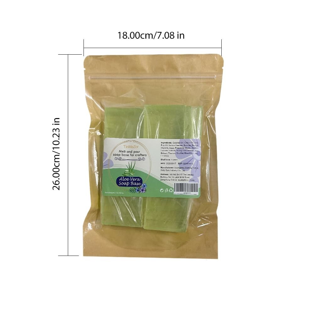 1LB Aloe Vera Melt & Pour Soap Base – DIY Handmade Unscented Glycerin Craft Soap