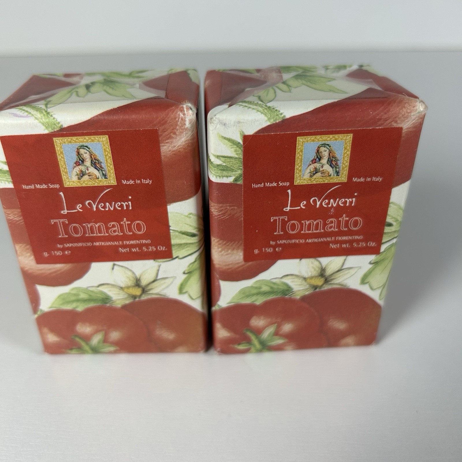 Le Veneri Italian Soap Bars 5.25 oz 5 Pieces ￼Vegetable Based Handmade Italy