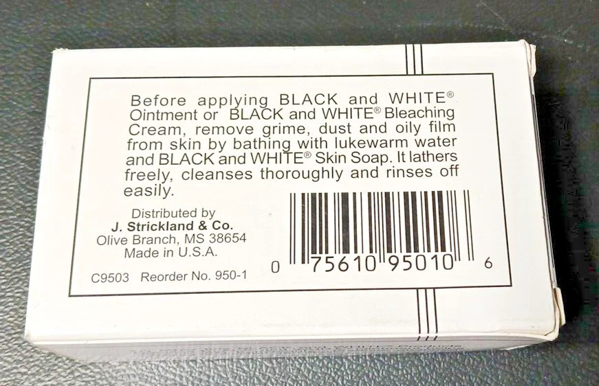 Black and White Skin Soap Bar 3.5 oz