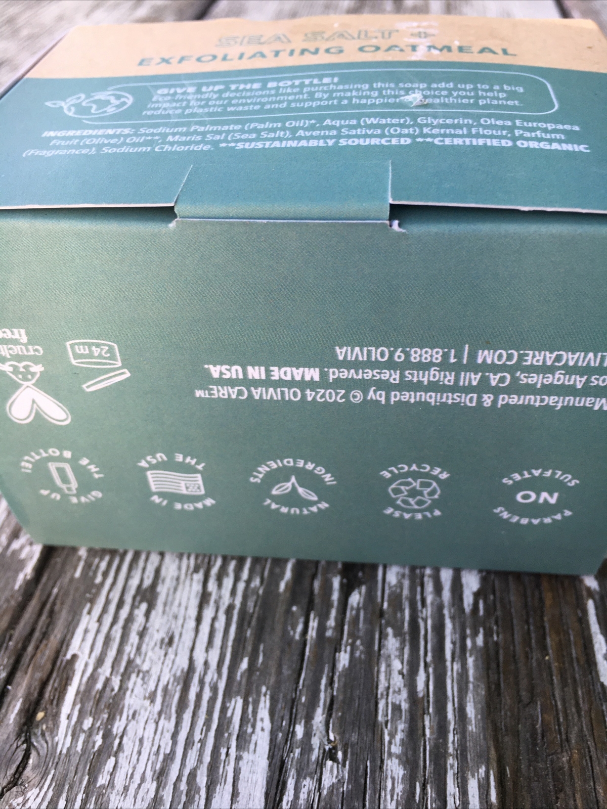 Olivia Care – Sea Salt + Exfoliating Oatmeal Bar Soap 3-5 Oz Bars