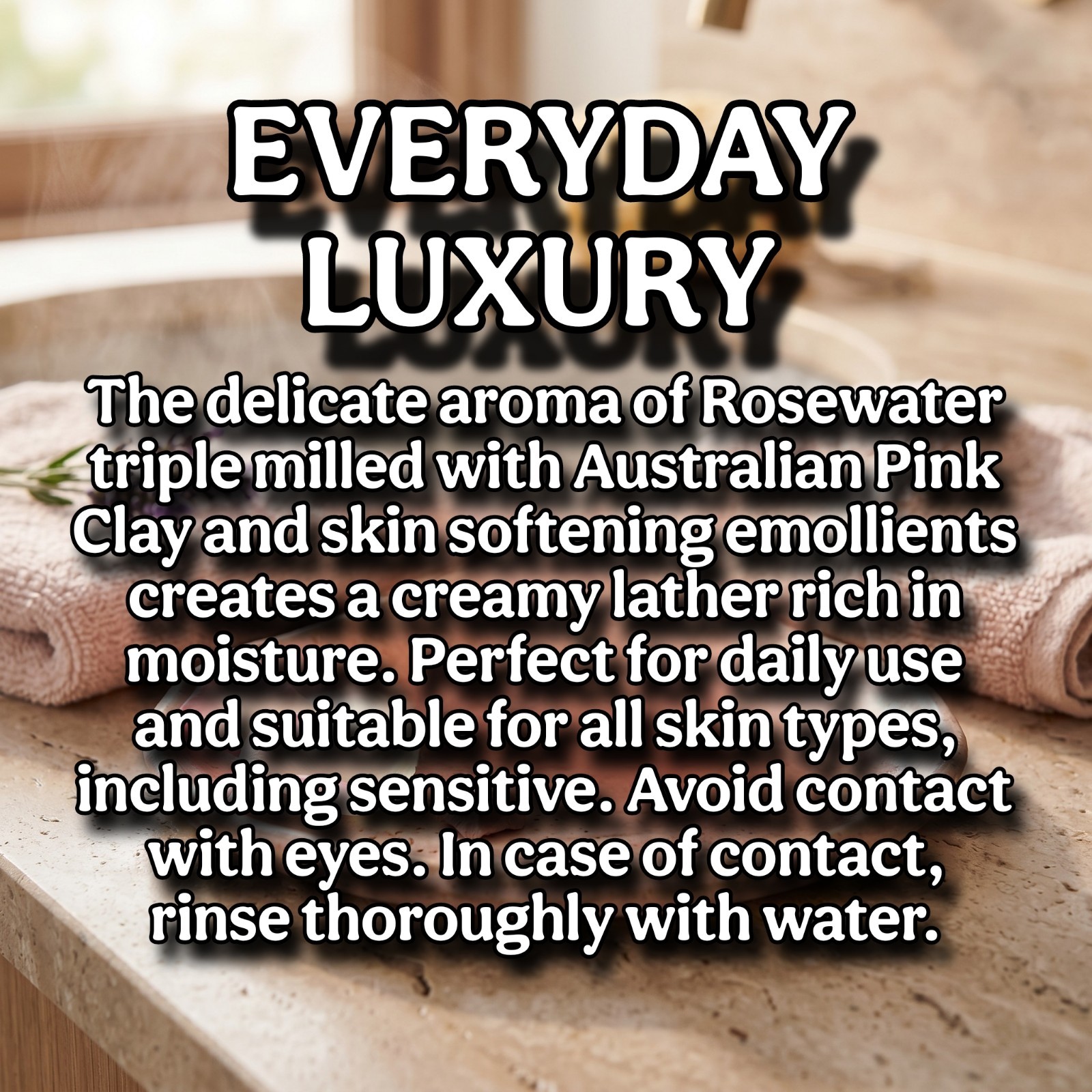 Freshwater Farm Rosewater & Pink Clay Castile Soap Body Bar, 7 oz