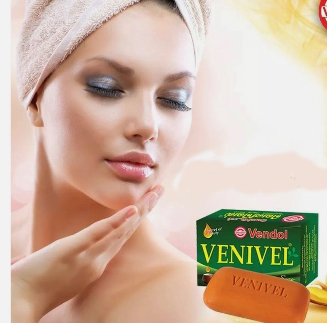 Vendol Venivel Soap Ayurveda Beauty Herbal Natural Skin Soap for a Gold skin 80g