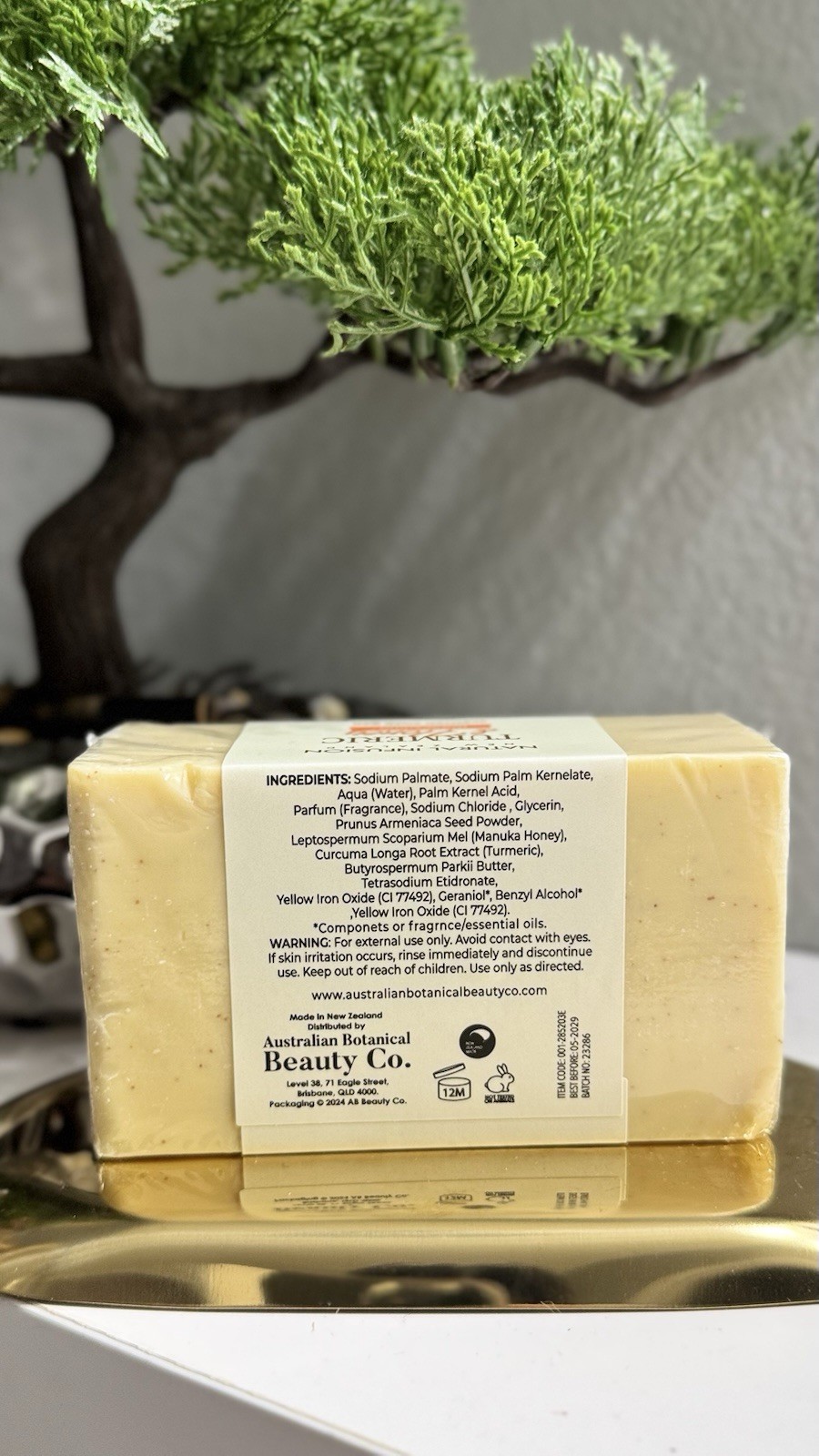 Natural Infusion New Zealand Exfoliating TURMERIC & Honey Soap Bars 1 Piece