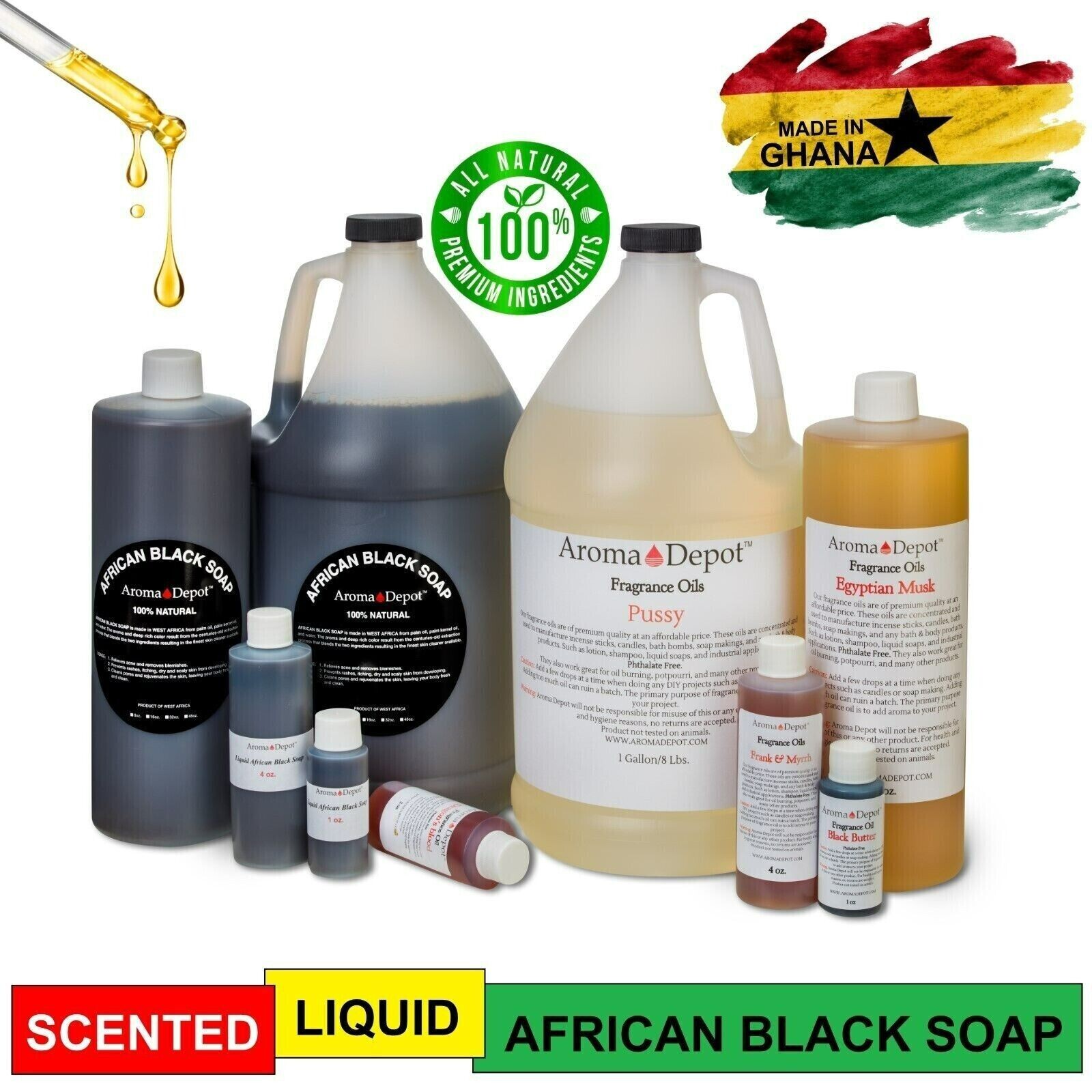 Black Soap Liquid Half Gallon African Soap Natural Wash Face Body Hair Shampoo