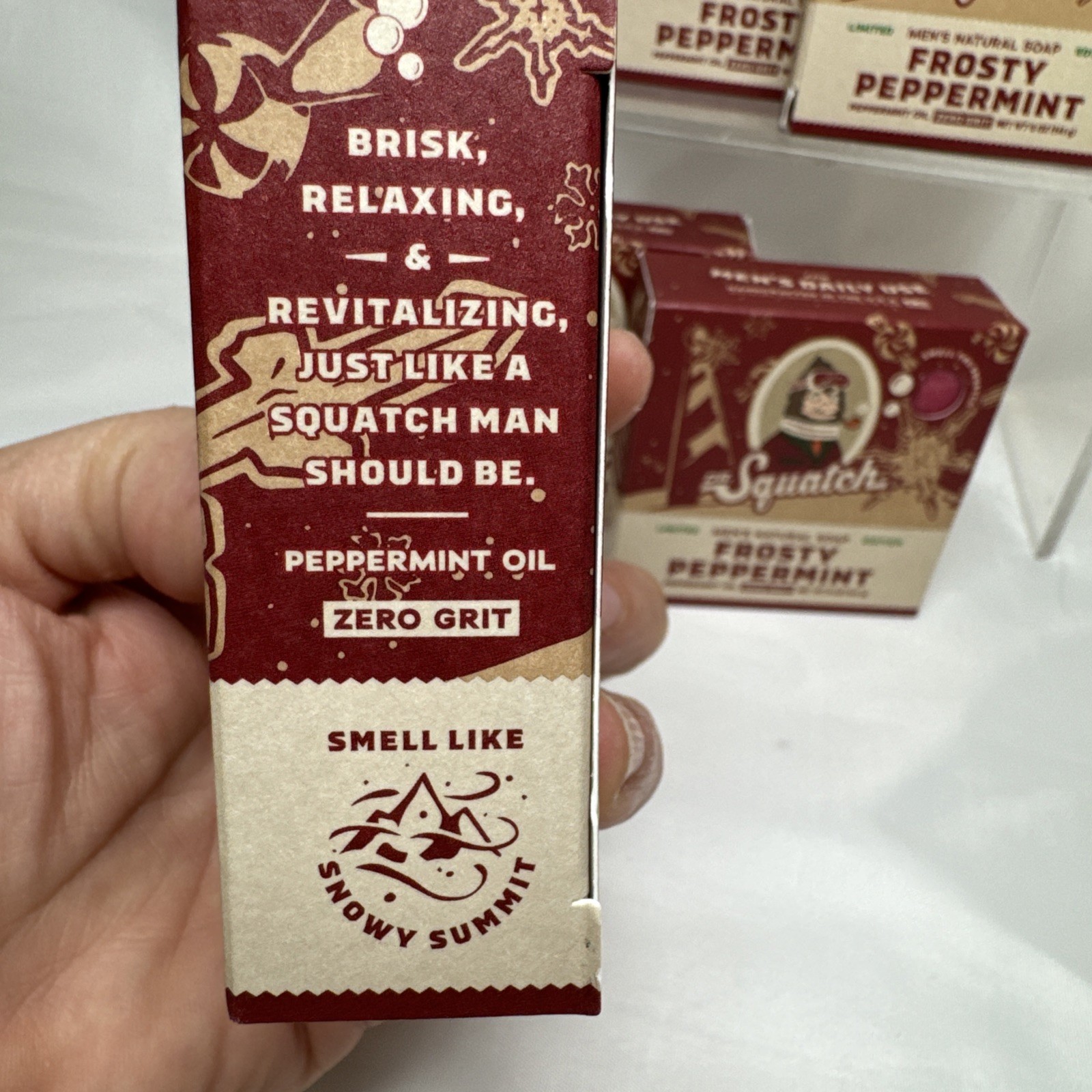 L@@K NEW 6 BARS RARE DR SQUATCH LIMITED EDITION FROSTY PEPPERMINT SOAP HOLIDAY