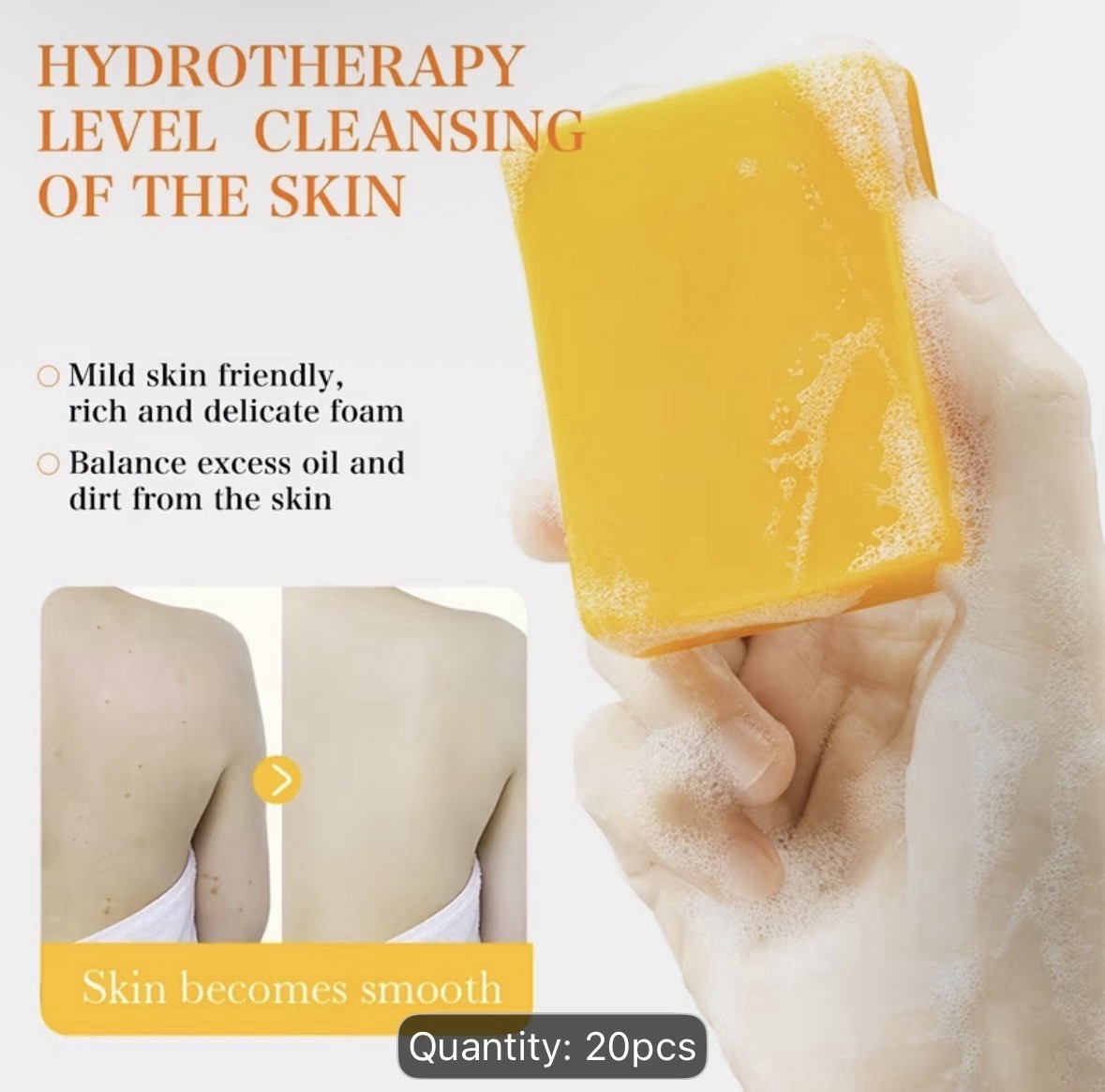 VENROCK Turmeric Lemon Kojic Soap Deep Cleansing Face Body 20pcs 100g/3.52oz