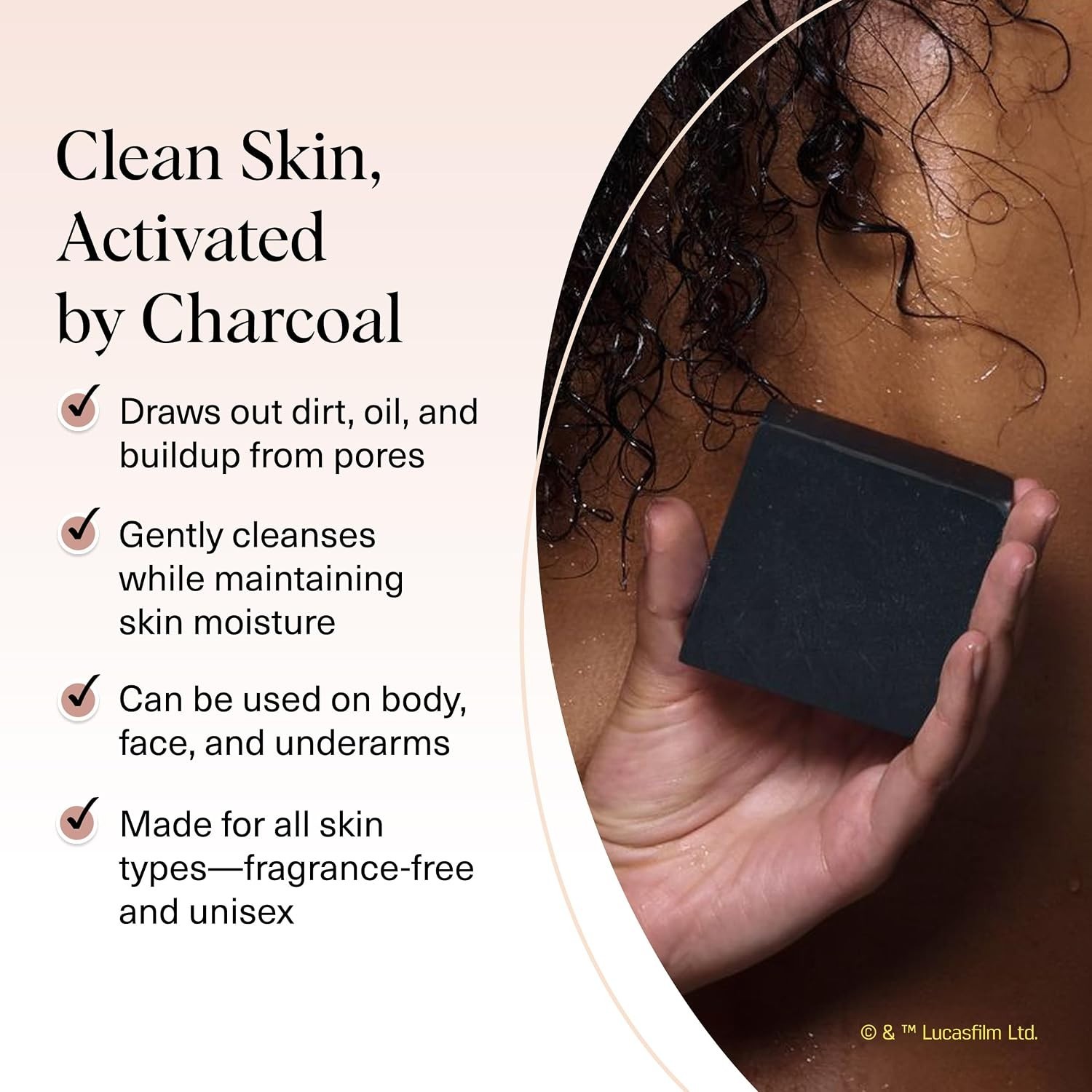 Charcoal Soap Body Wash Bar x Star Wars Darth – Detoxifying Bar Soap w/Activa…