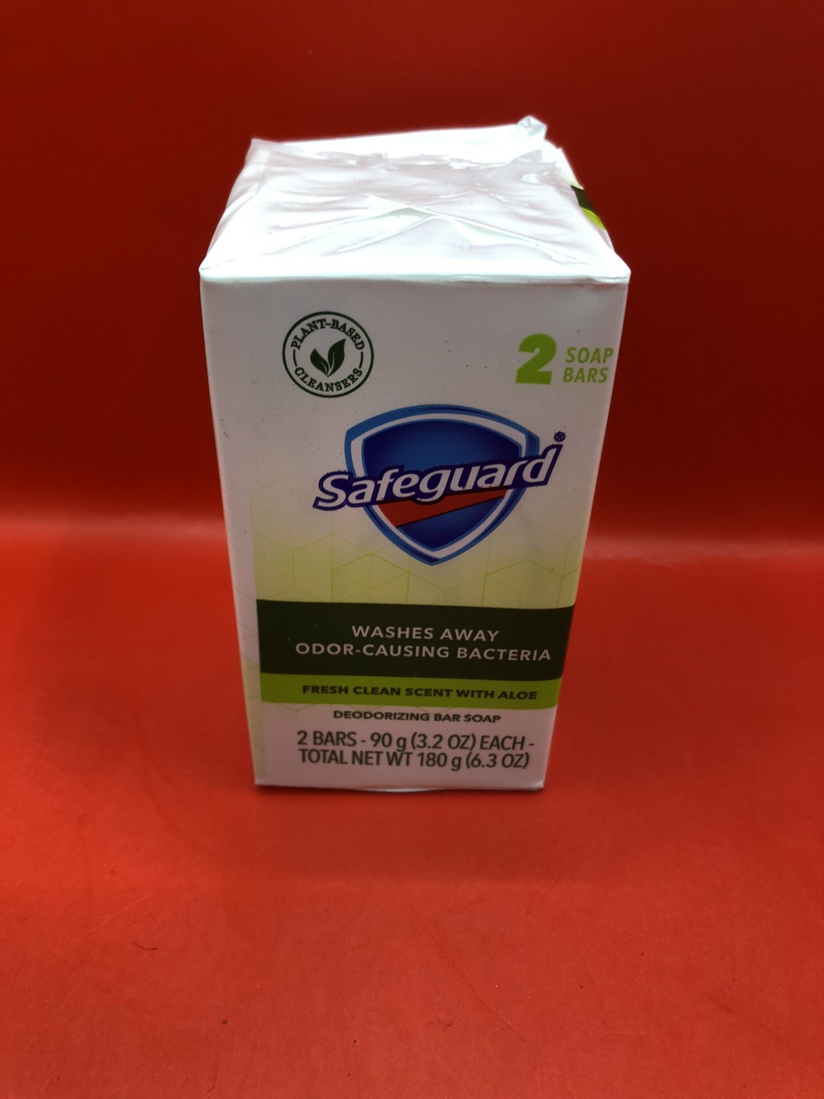 Safeguard Deodorizing Bar Soap Fresh Clean Scent with Aloe 2 Bars 6.3oz
