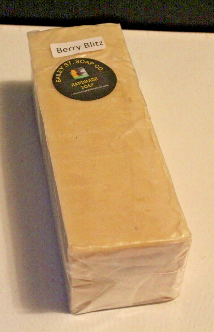 Berry Blitz Cold Processed handmade soap loaf, 9 precut bars