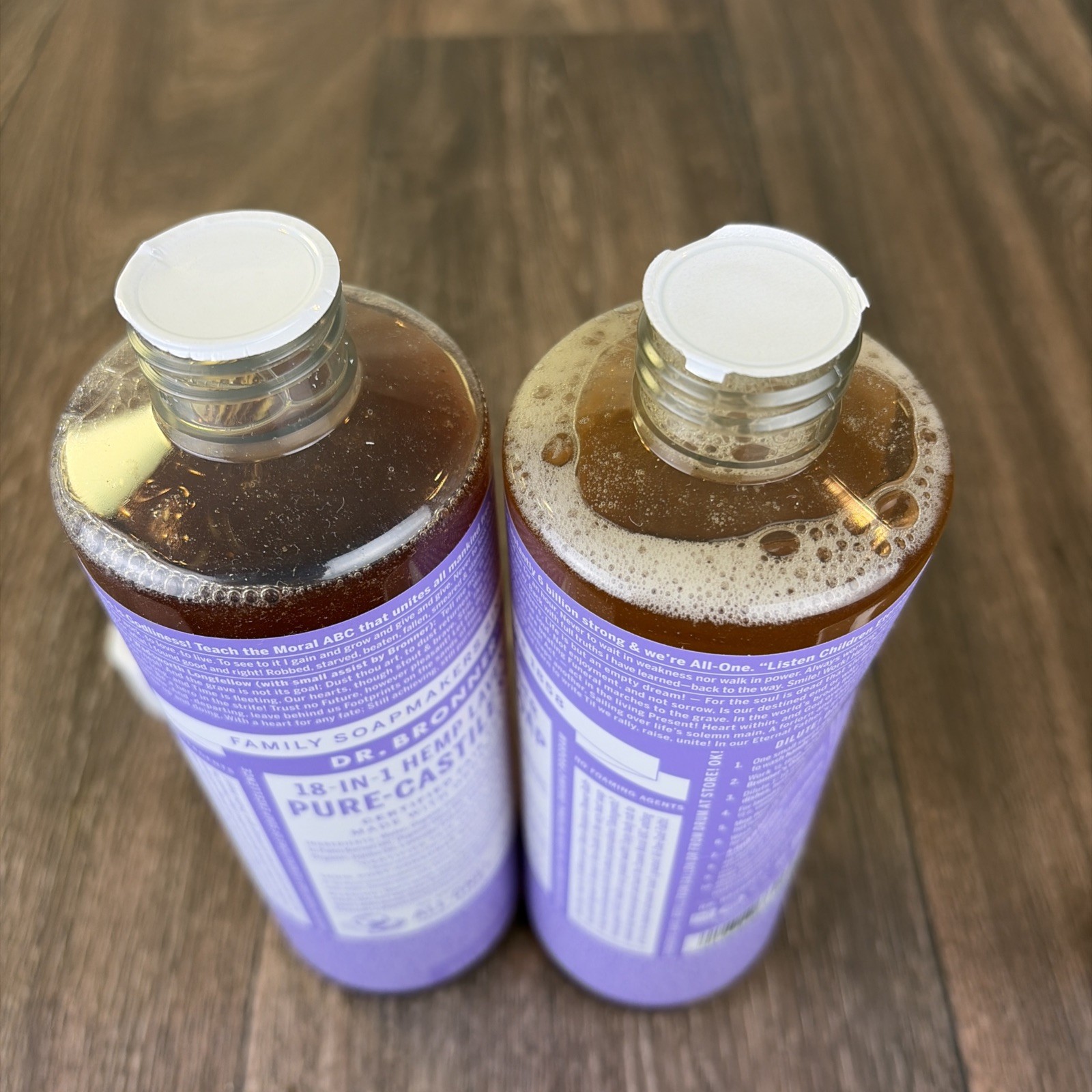 Lot of 2 16 oz Dr. Bronner’s 18 -in-1 Hemp Lavender Pure Castile Soap 32 oz